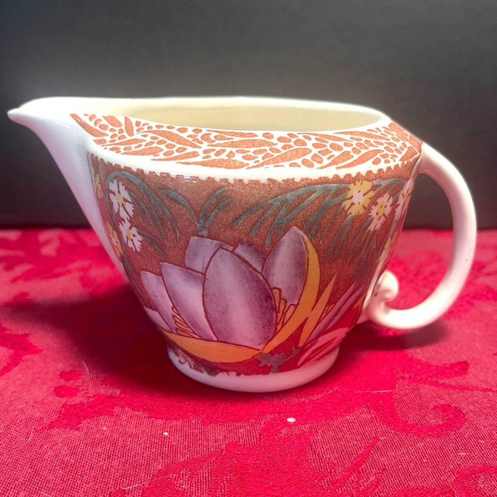 Vernon Kilns Lei Lani Creamer Pitcher Jug Don Blanding Hawaiian Floral 1938 Rare